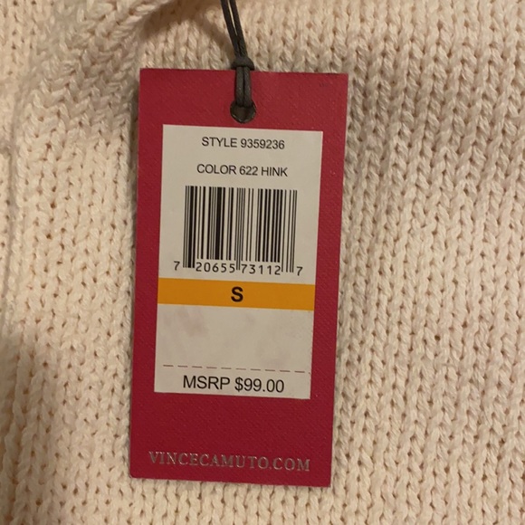 Pale Pink Cotton Sweater with Popcorn Sleeves - Picture 5 of 6